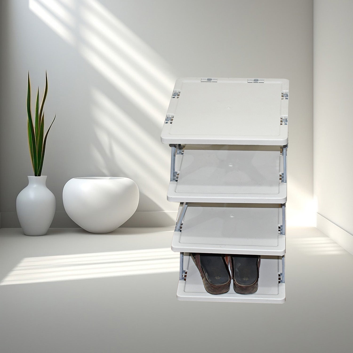 SMART SHOE RACK, SHOES STAND MULTIFUNCTIONAL ENTRYWAY FOLDABLE & COLLAPSIBLE DOOR SHOE RACK FREE STANDING HEAVY DUTY PLASTIC SHOE SHELF STORAGE ORGANIZER NARROW FOOTWEAR HOME (1 PC, 4 LAYER, 6 LAYER, 8 LAYER) SMART SHOE RACK, SHOES STAND MULTIFUNCTIONAL ENTRYWAY FOLDABLE & COLLAPSIBLE DOOR SHOE RACK FREE STANDING HEAVY DUTY PLASTIC SHOE SHELF STORAGE ORGANIZER NARROW FOOTWEAR HOME (1 PC, 4 LAYER, 6 LAYER, 8 LAYER)